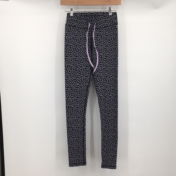 The Upside Black Blue Butterfly Print Skinny Pants Womens 6 Pull On Leggings - Picture 2 of 9